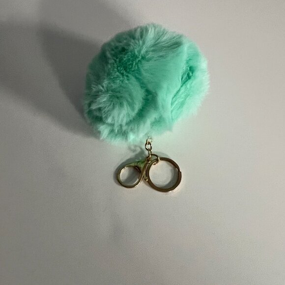 Set of Colorful Poms Keychains Fluffy Ball Faux Fur - Picture 14 of 15